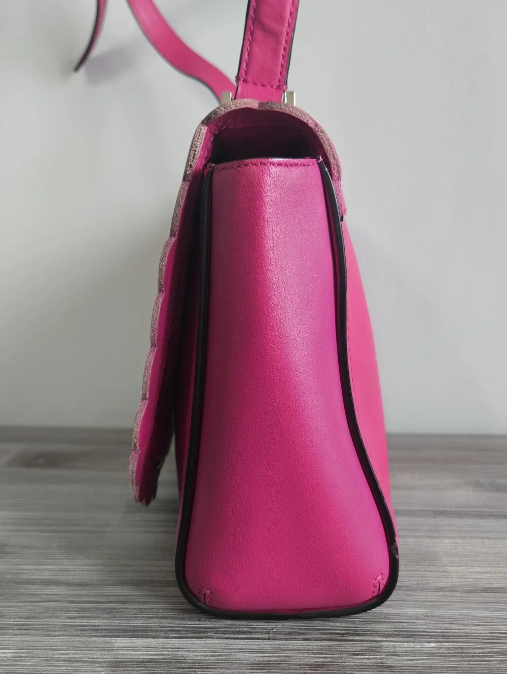 Kate Spade Maple Court Jazmin Hot Pink Scallop Shoulder Bag 2016
